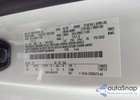 2023 Ford F-150 Xl from USA, damaged, VIN 1FTEX1C55PFA26664